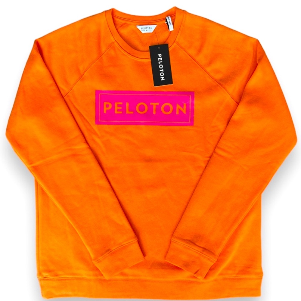 PELOTON SWEATSHIRT (HAS A MINIMAL ALMOST UNNOTICEABLE SMALL STAINS IN ONE SLEEVE
